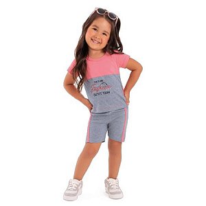 Fantoni Conj Blusa C/ Recorte E Shorts W-Coral Escuro(40846)