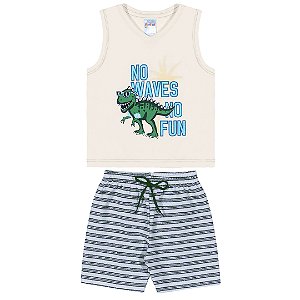 Fantoni Camiseta Machão Gola V + Bermuda Verde Musgo (80612)