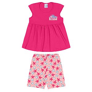 Fantoni Conjunto Batinha E Shorts Ciclista Pink (50845)