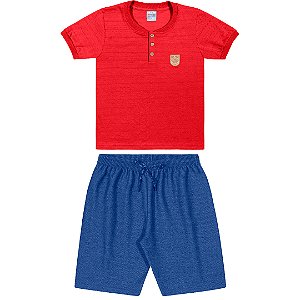 Fantoni  Camiseta Gola Portuguesa e Bermuda (10068-10080)