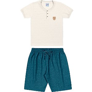 Fantoni  Camiseta Gola Portuguesa e Bermuda (10068-10080)