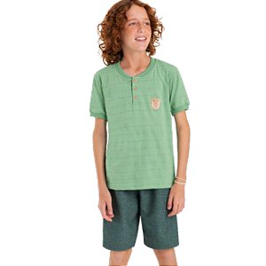 Fantoni  Camiseta Gola Portuguesa e Bermuda (10068-10080)