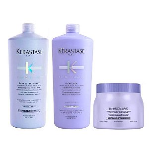 Kérastase Blond Absolu Ultra-Violet Sh 1L + Cicaflash 1L + Másc. 500g