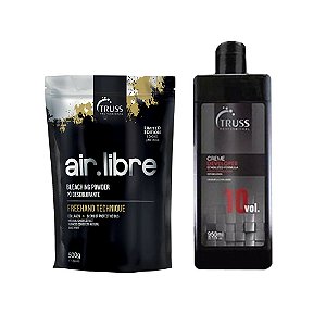 Truss Air Libre Pó Descolorante 500g + Água Oxigenada Vol.10