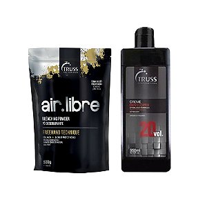 Truss Air Libre Pó Descolorante 500g + Água Oxigenada Vol.20