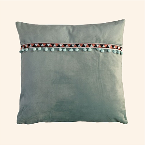 Kit 2 capas de almofadas veludo verde Tiffany