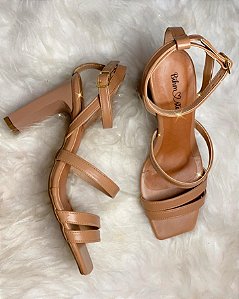 Sandália Nude Tiras