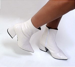 Bota Croco - Offwhite