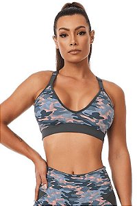 Top luxo cinza camuflado