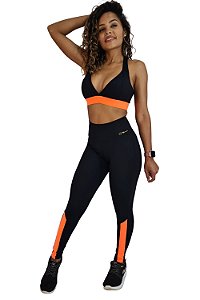 Conjunto luxo madri diva neon orange