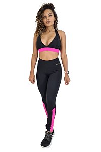 Conjunto luxo madri diva neon pink