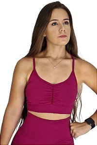 Top luxo essence franzido bohemia com bojo