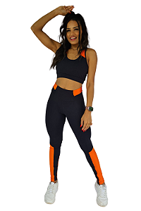 Conjunto luxo harmony black orange