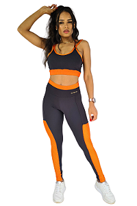 Conjunto luxo colors black orange