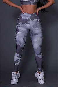 Legging estampada sublimada mescla cinza