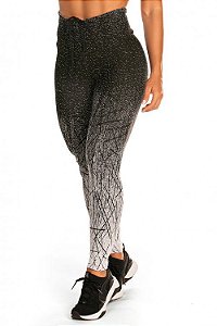 Legging luxo jacquard degrade over black