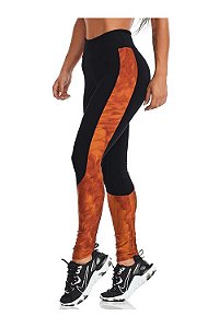 Legging luxo recorte dourado