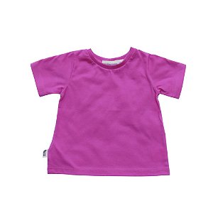 Camiseta baby manga curta rosa