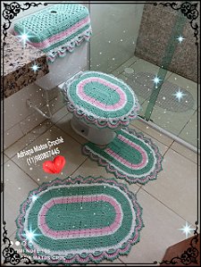 Jogo de banheiro Simples - Adriana Matos Crochê
