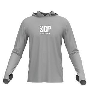 Camisa Poliester com Capuz, Passante no Polegar CINZA