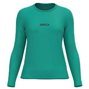 Casual Poliamida manga longa Verde Claro Feminina