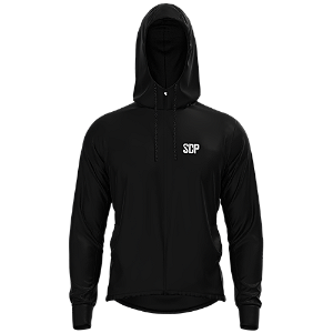 Jaqueta Corta Vento Sodpesca com Capuz Preta