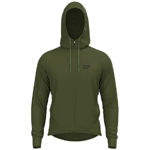 Jaqueta Corta Vento Sodpesca com Capuz Verde