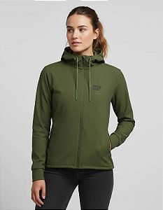 Jaqueta Corta Vento Sodpesca com Capuz Verde Feminina