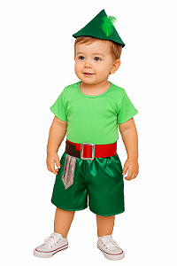 Fantasia conjunto Peter bebê com acessórios