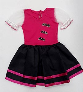 Fantasia vestido Bruxinha morcegos bebê