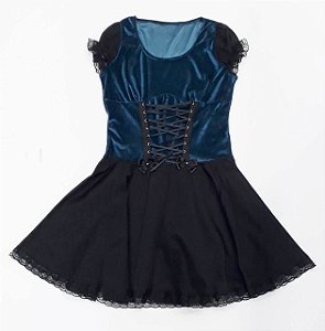 Fantasia vestido Bruxa veludo adulto