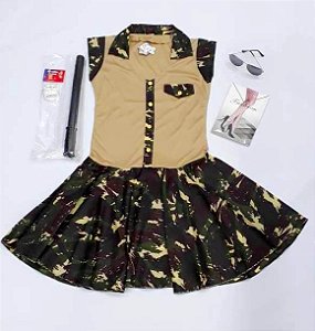 Fantasia vestido Militar exército adulto