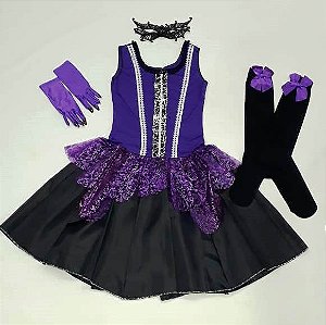 Fantasia vestido Bruxa roxa adulto