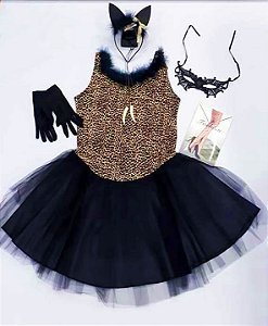 Fantasia vestido Oncinha adulto com tiara