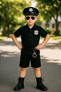 Fantasia conjunto Policial infantil - juvenil