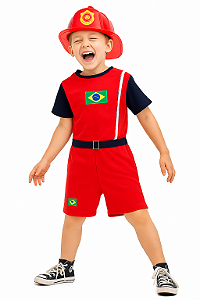 Fantasia Macacão Piloto/Bombeiro infantil