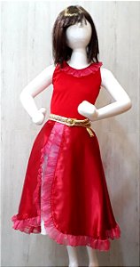 Fantasia vestido Princesa Elen infantil com cinto