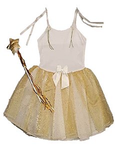 Fantasia vestido Fada branca infantil com acessórios - 2 modelos