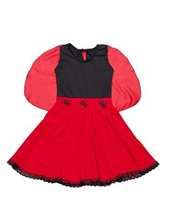 Fantasia vestido Vampirinha infantil com capa