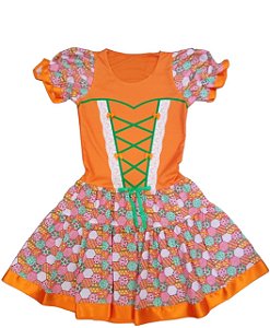 Vestido junino blusa estampa adulto