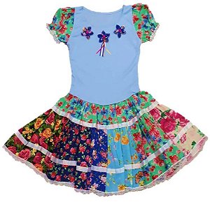 Vestido junino patchwork adulto