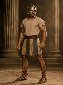 Fantasia Túnica gladiador Soldado Romano adulto