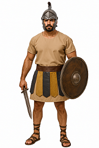 Fantasia Túnica gladiador Soldado Romano adulto