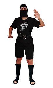 Fantasia conjunto Samurai Ninja juvenil com acessórios