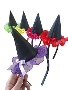 Tiara chapéuzinho de bruxa