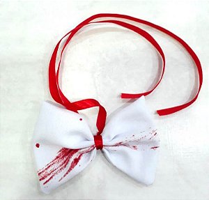Gravata borboleta sangue halloween