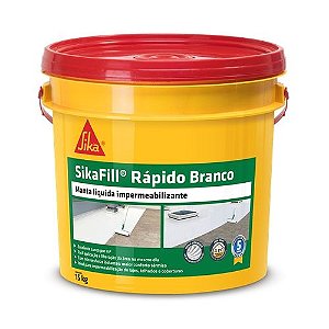 Membrana acrílica Sikafill Rapido Branco (15 Kg) - Sika