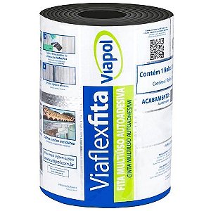 Fita Autoadesiva Viaflex Manta Asfaltica Aluminizada 5cm X 10m Viapol