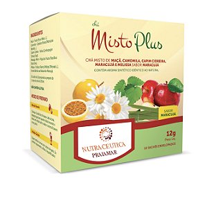 Chá Misto Plus – Chá Misto de Maçã, Camomila, Capim Cidreira, Maracujá E Melissa – Sabor Maracujá