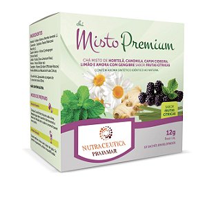 Chá Misto Premium - Hortelã, Camomila, Capim-Cidreira, Limão, Amora e Gengibre -  Aroma Natural de Frutas Cítricas